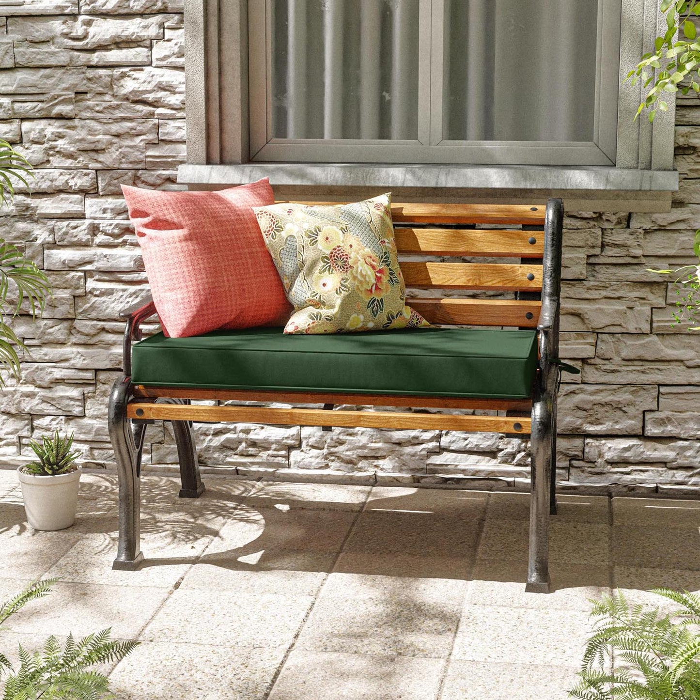 Outdoor Bench Cushion for Backyard Garden