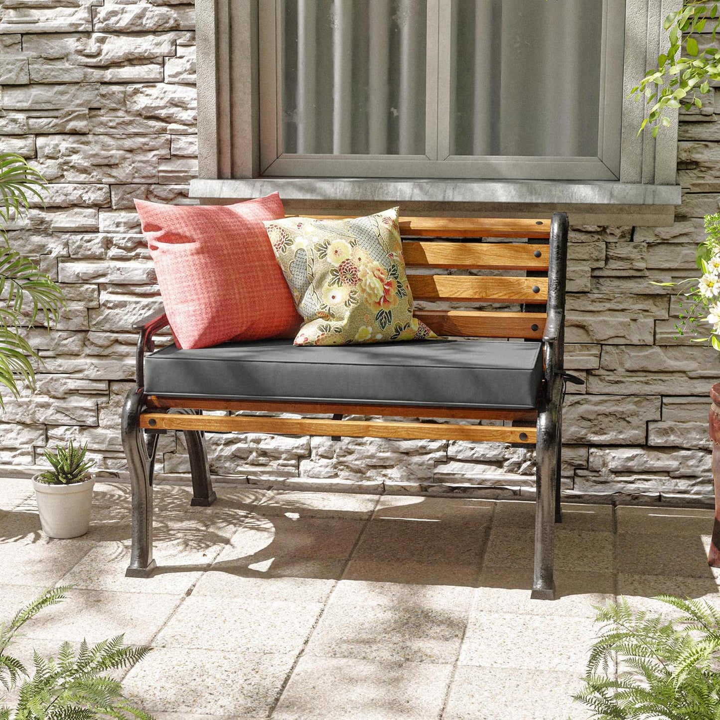 Outdoor Bench Cushion for Backyard Garden