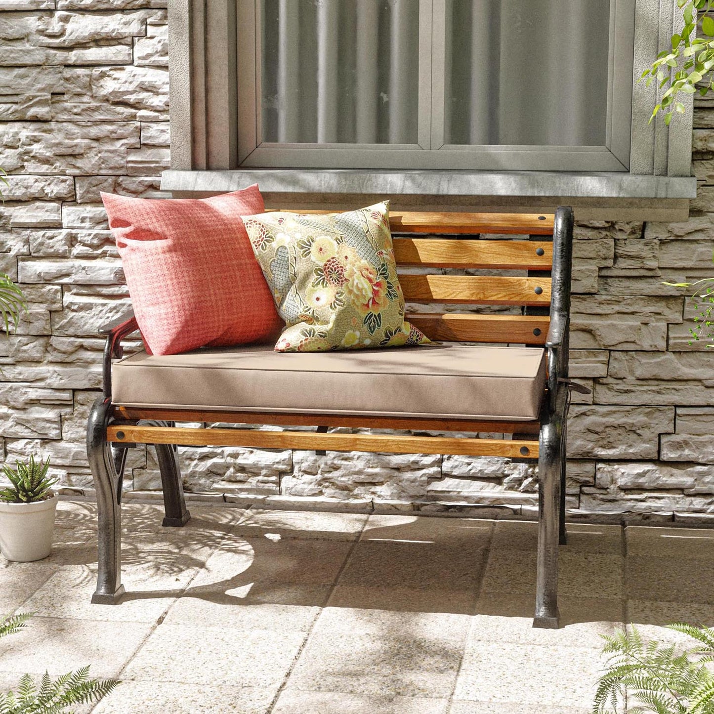 Outdoor Bench Cushion for Backyard Garden