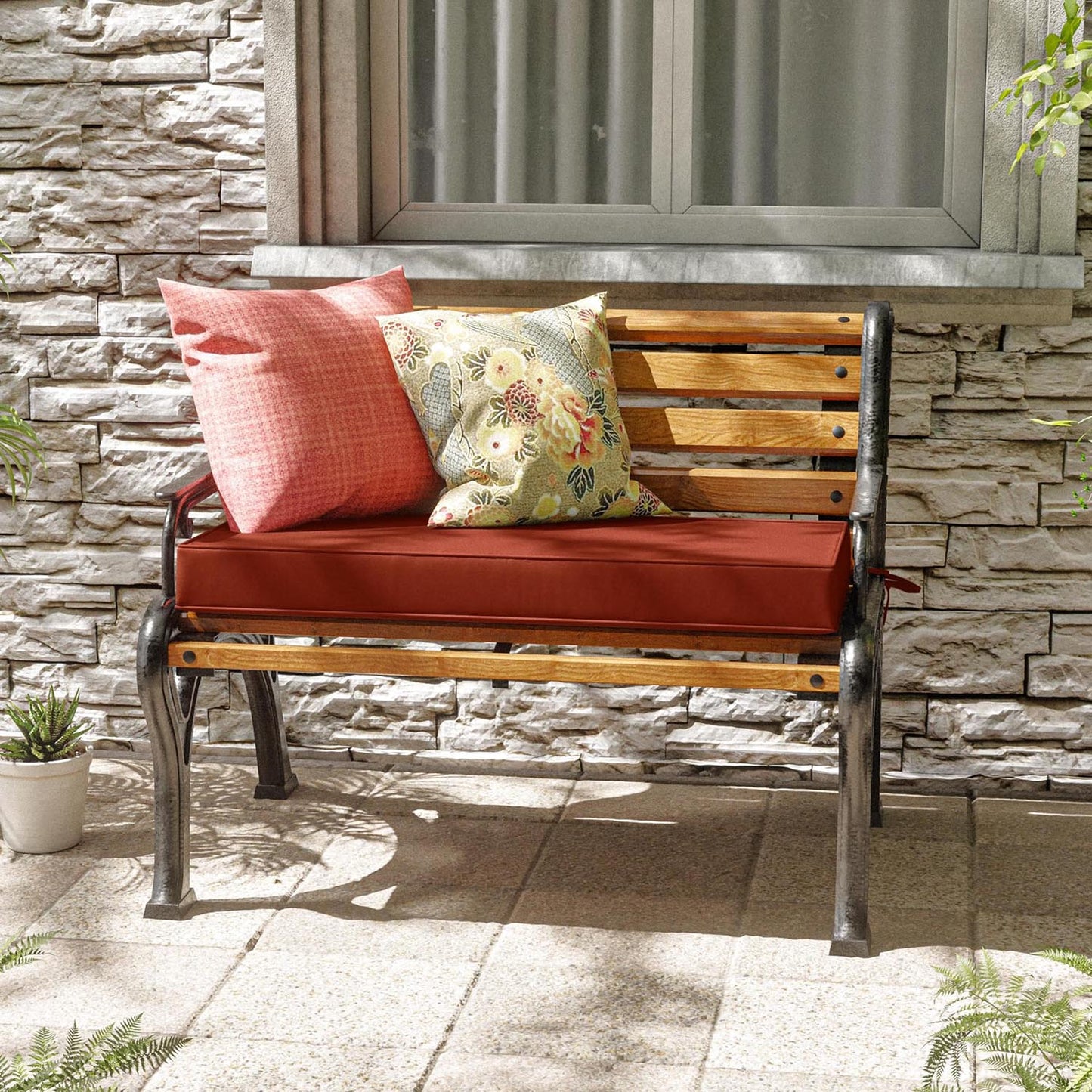 Outdoor Bench Cushion for Backyard Garden