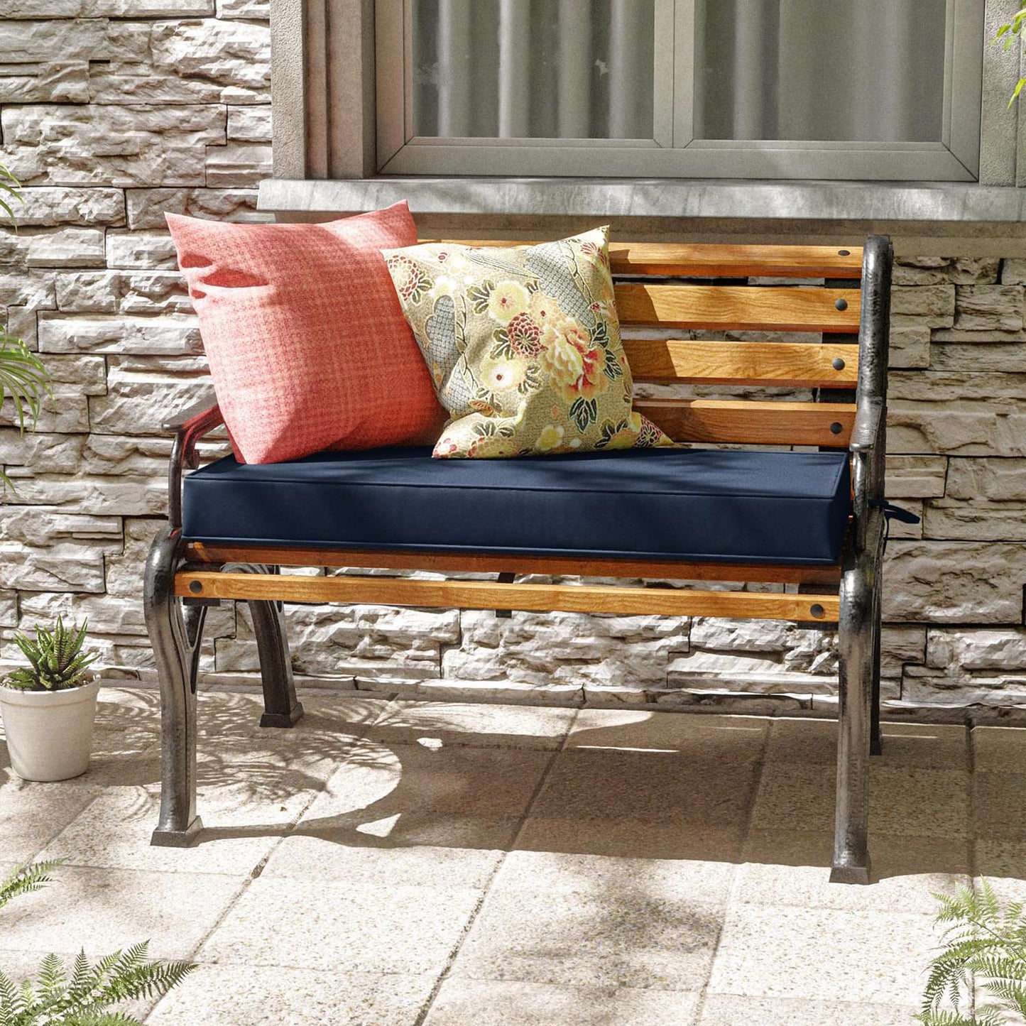Outdoor Bench Cushion for Backyard Garden