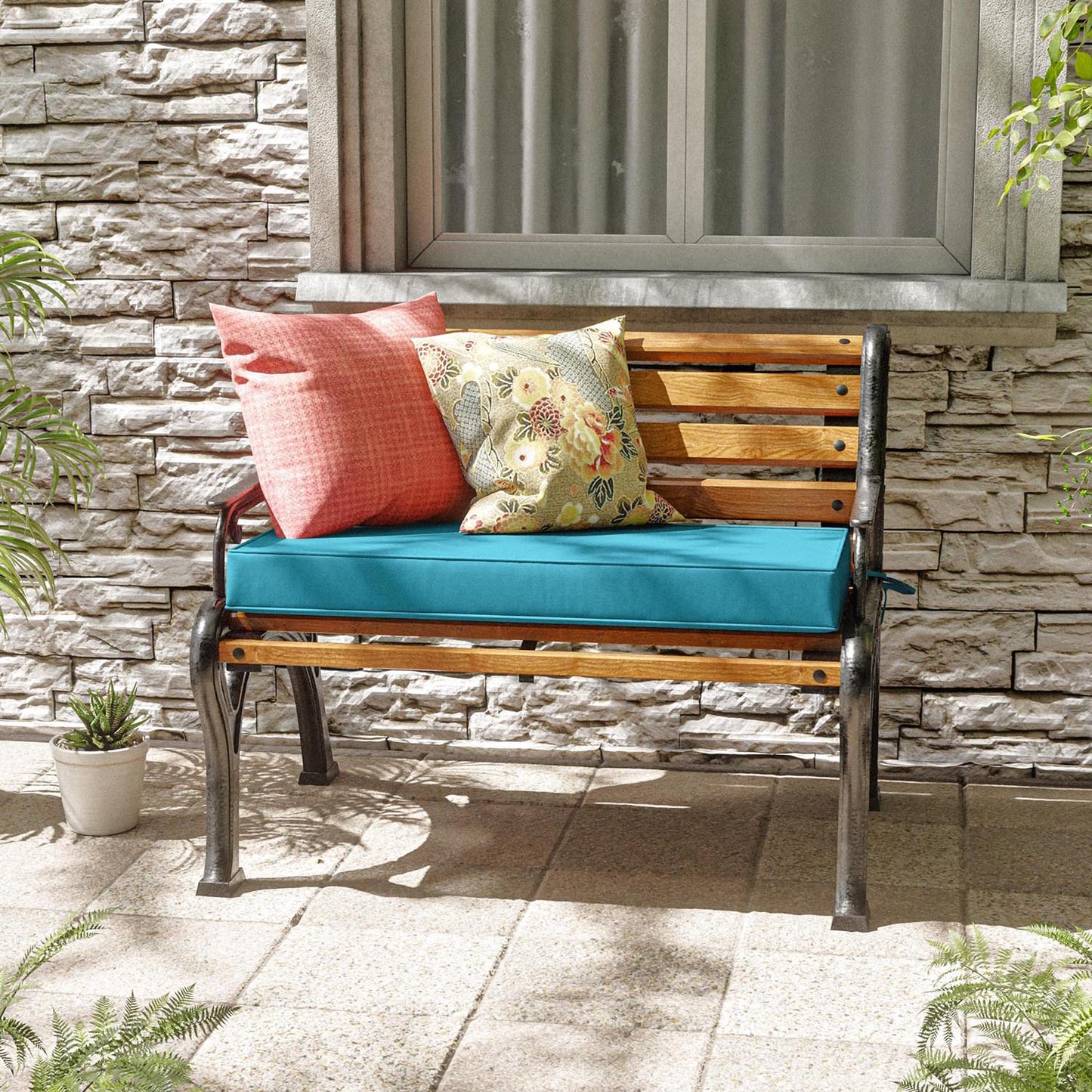 Outdoor Bench Cushion for Backyard Garden
