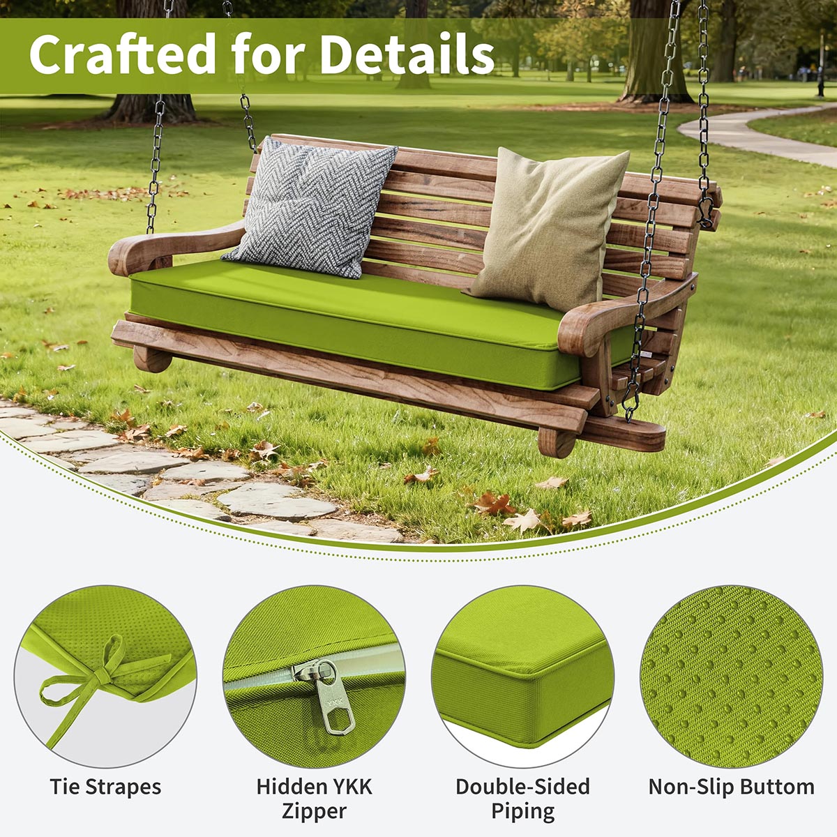 Outdoor Bench Cushion for Backyard Garden