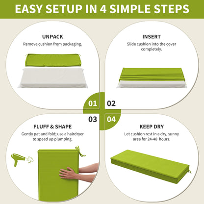 Outdoor Bench Cushion for Backyard Garden