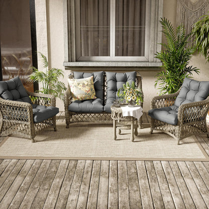 2PCS High Back Rocking Chair Cushions