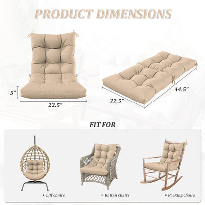 4PCS High Back Rocking Chair Cushions