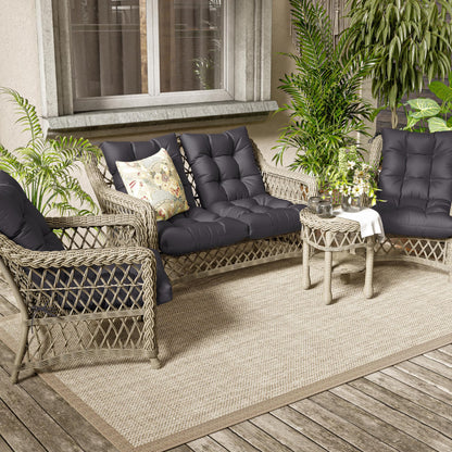 2PCS High Back Rocking Chair Cushions