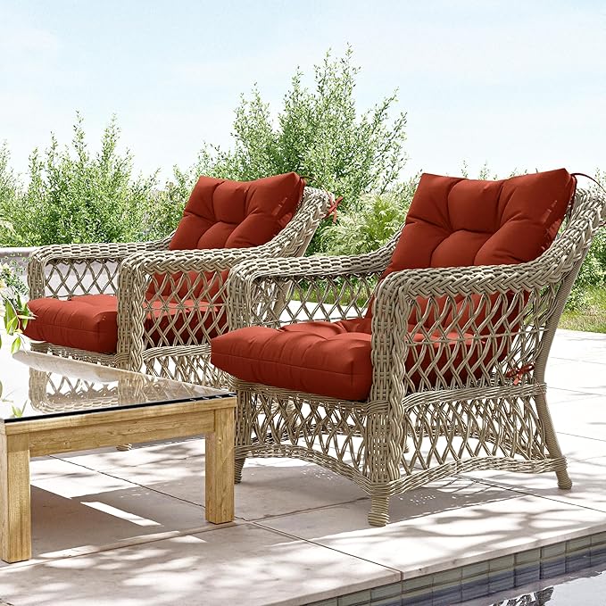 2PCS High Back Rocking Chair Cushions