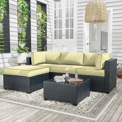 Patio Sofa Cushion Set (4-Seater, 9 Pieces)