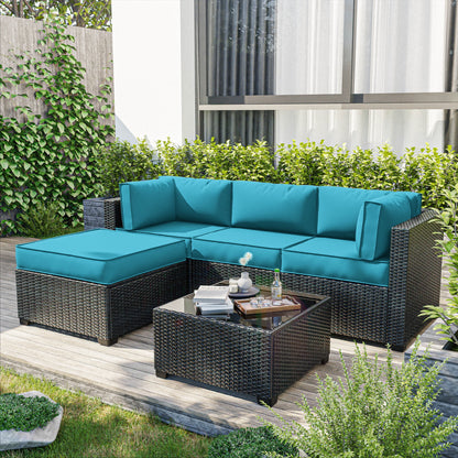 Patio Sofa Cushion Set (4-Seater, 9 Pieces)