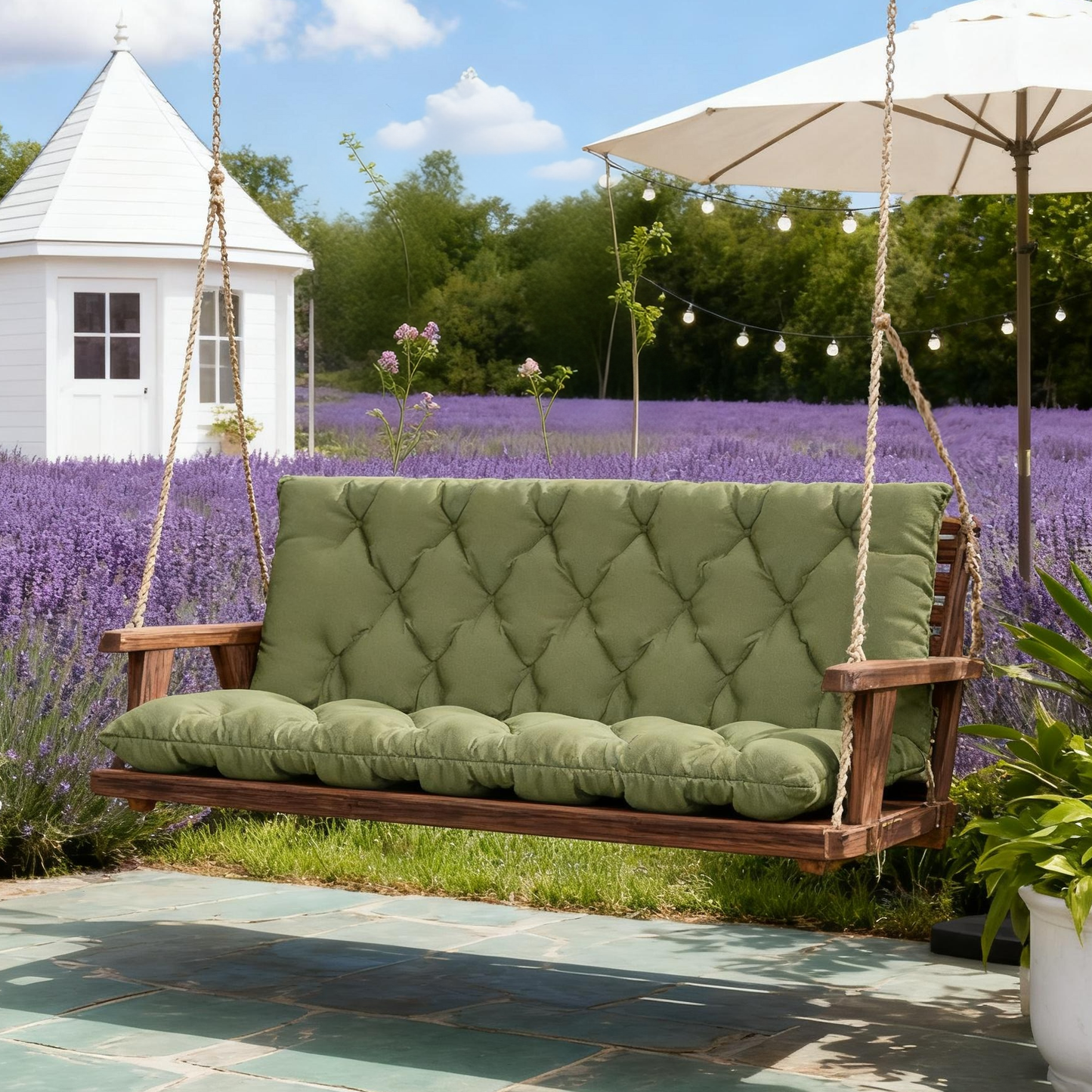 Porch Swing Cushion with Backrest