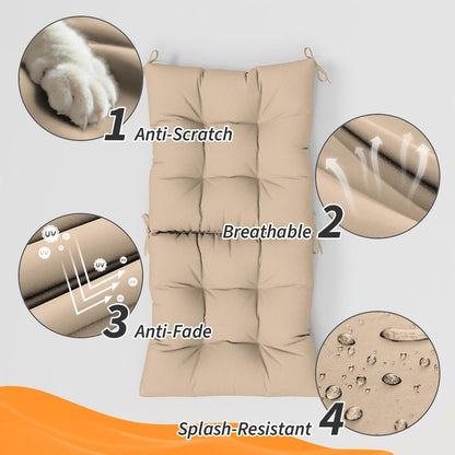 4PCS High Back Rocking Chair Cushions