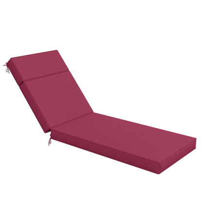 fuchsia red chaise lounge cushion on a white background