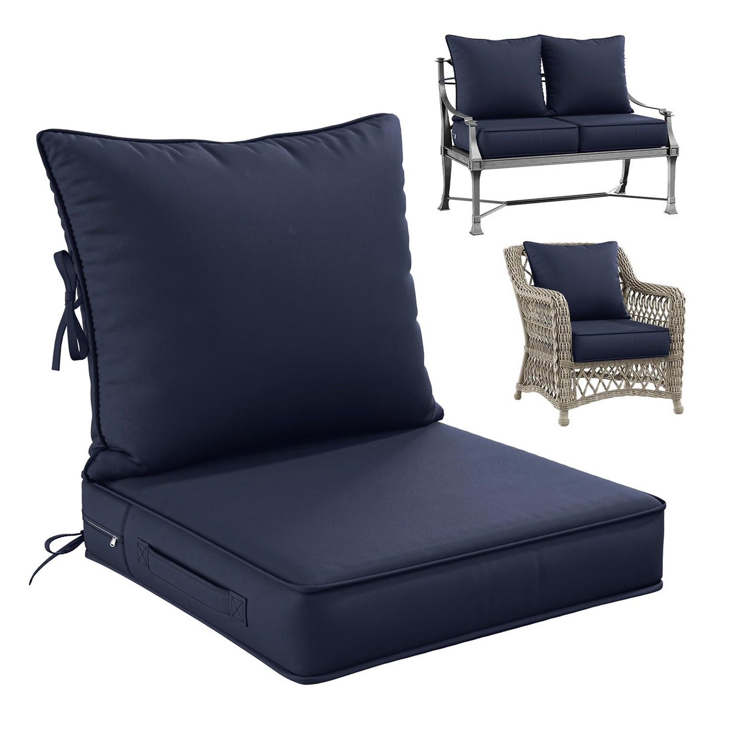 Deap Seat & Backrest Cushions Set