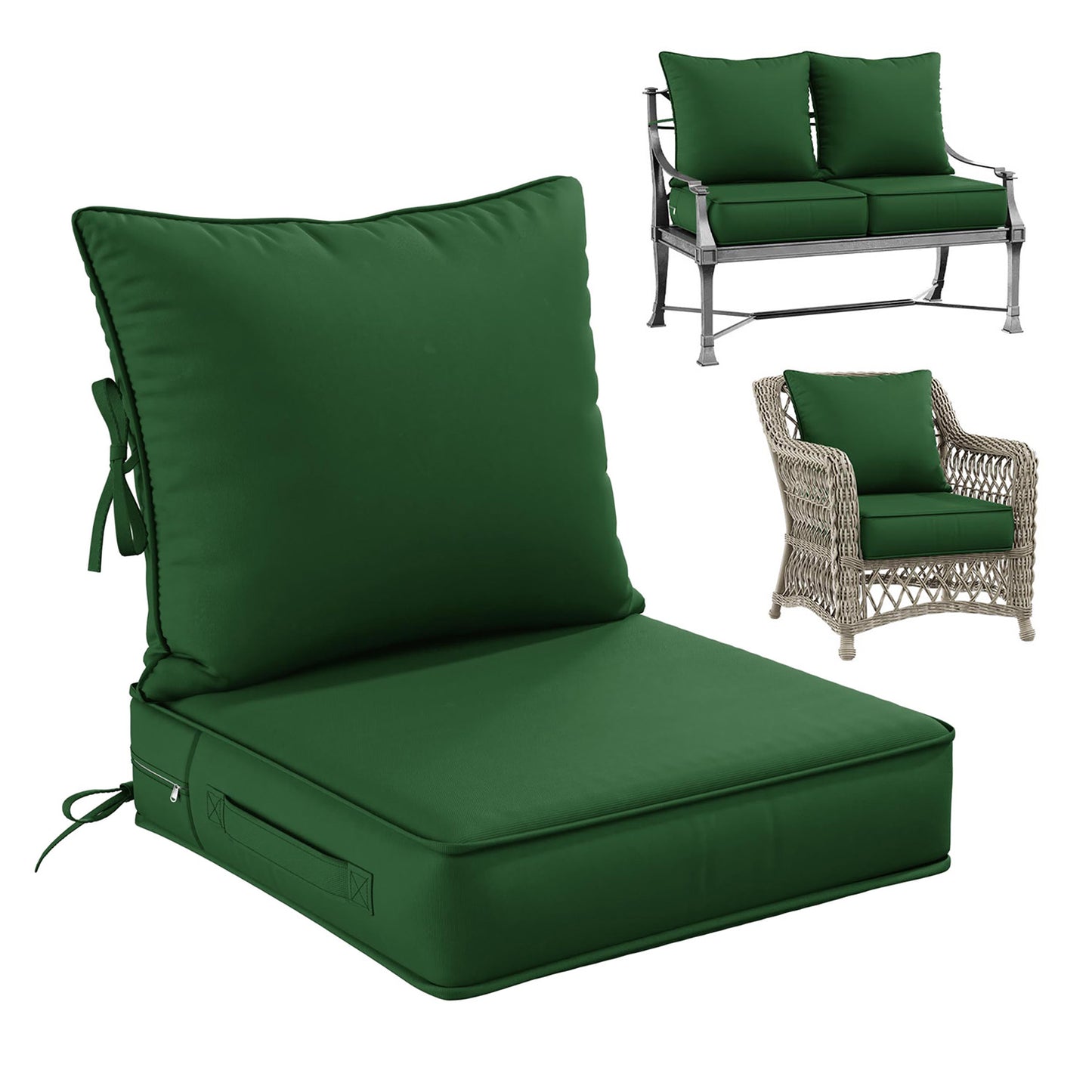 Deap Seat & Backrest Cushions Set