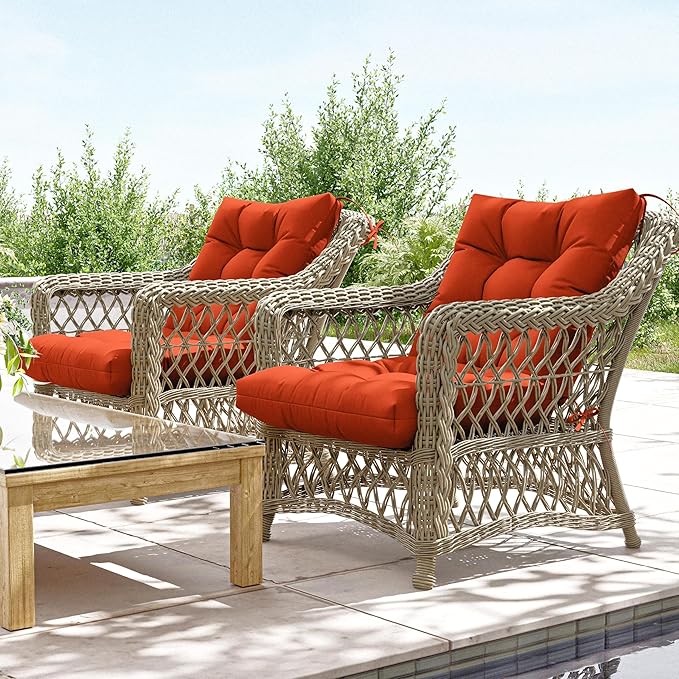 2PCS High Back Rocking Chair Cushions