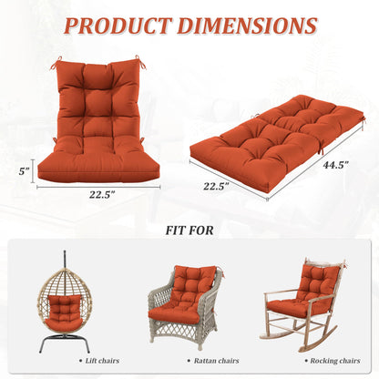 2PCS High Back Rocking Chair Cushions