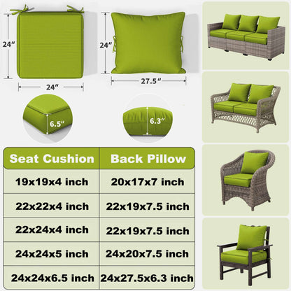 Outdoor Seat Cushion Pillow Set Snubbull