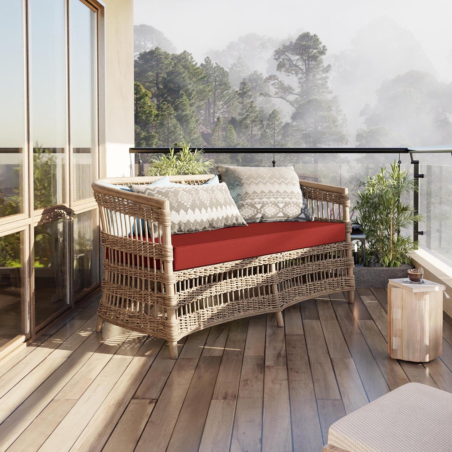 Outdoor Bench Cushion for Backyard Garden