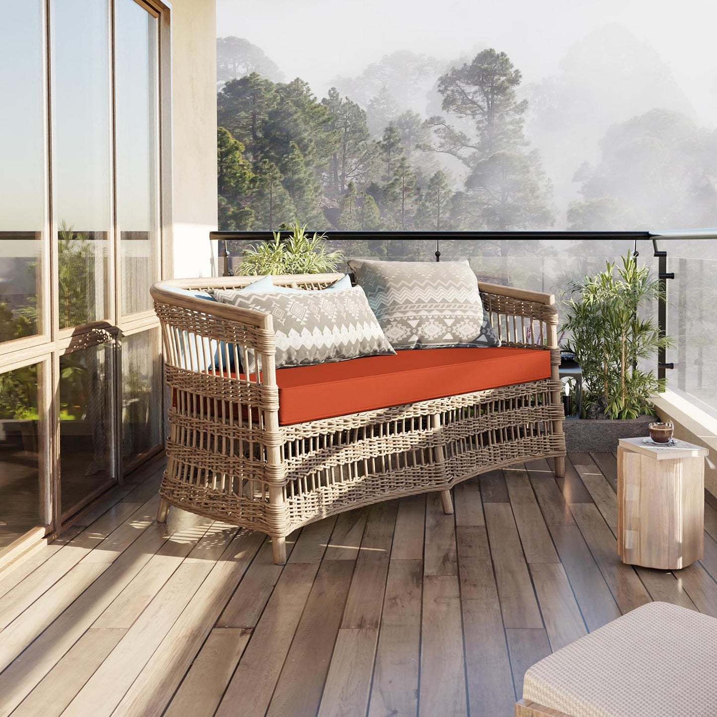 Outdoor Bench Cushion for Backyard Garden