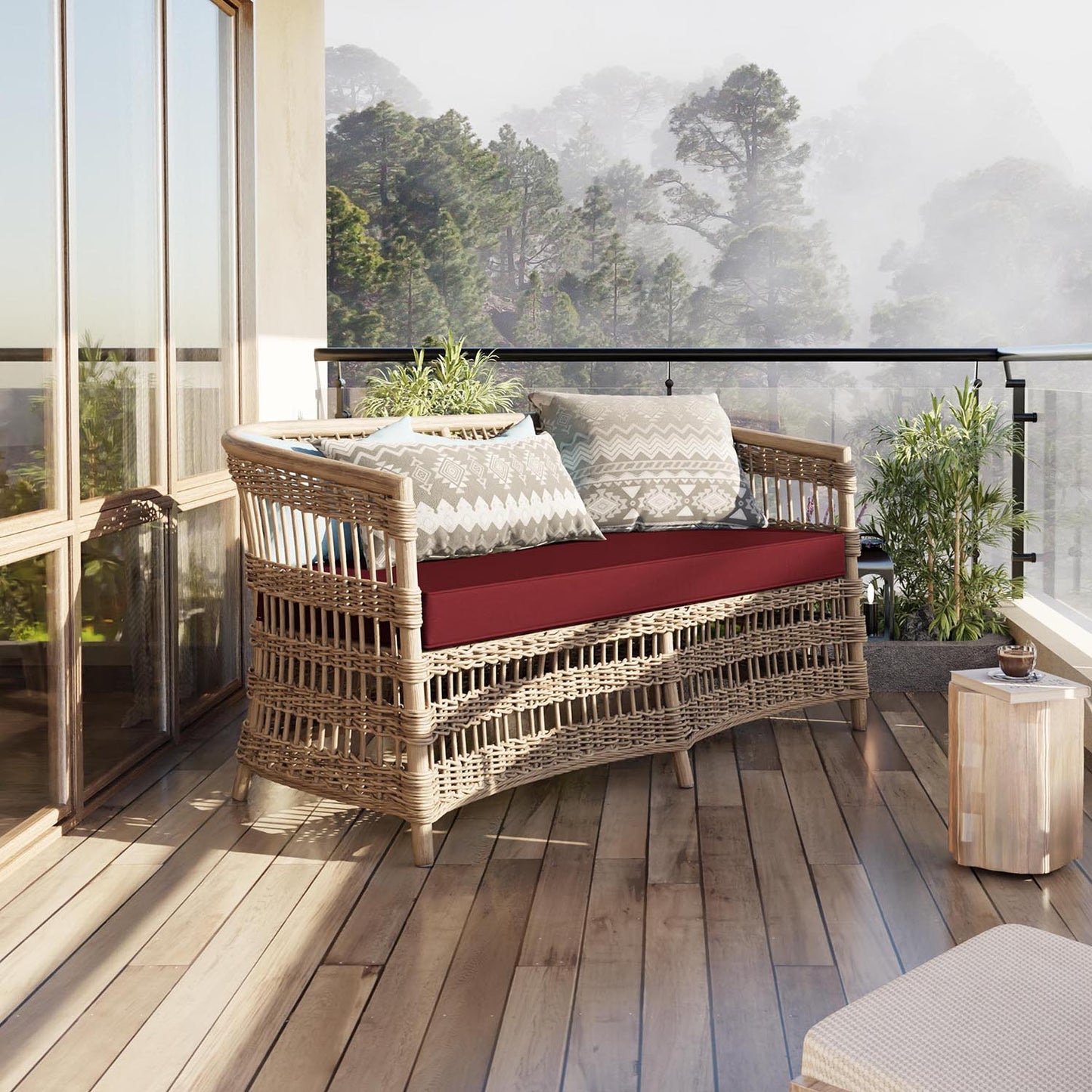 Outdoor Bench Cushion for Backyard Garden