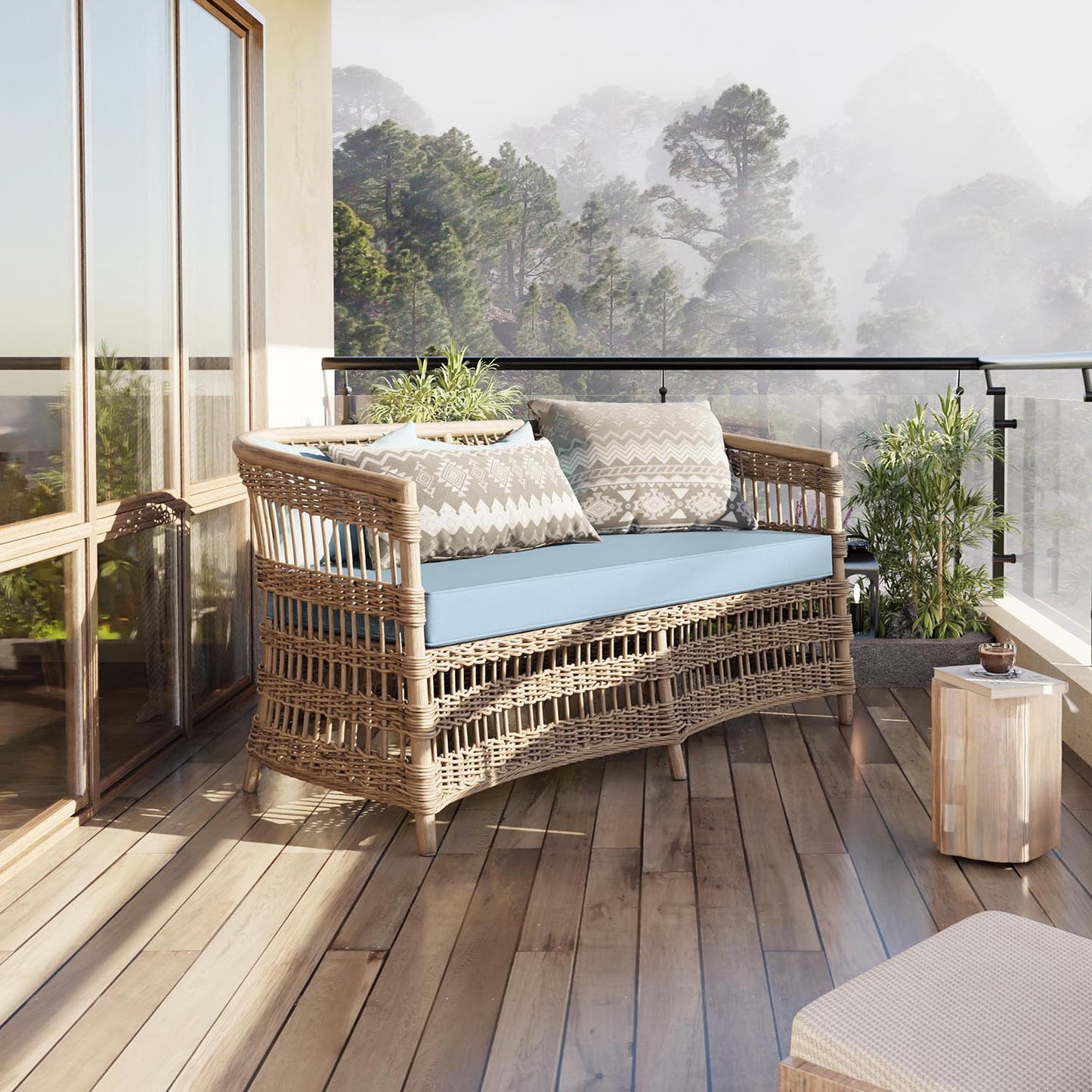 Outdoor Bench Cushion for Backyard Garden