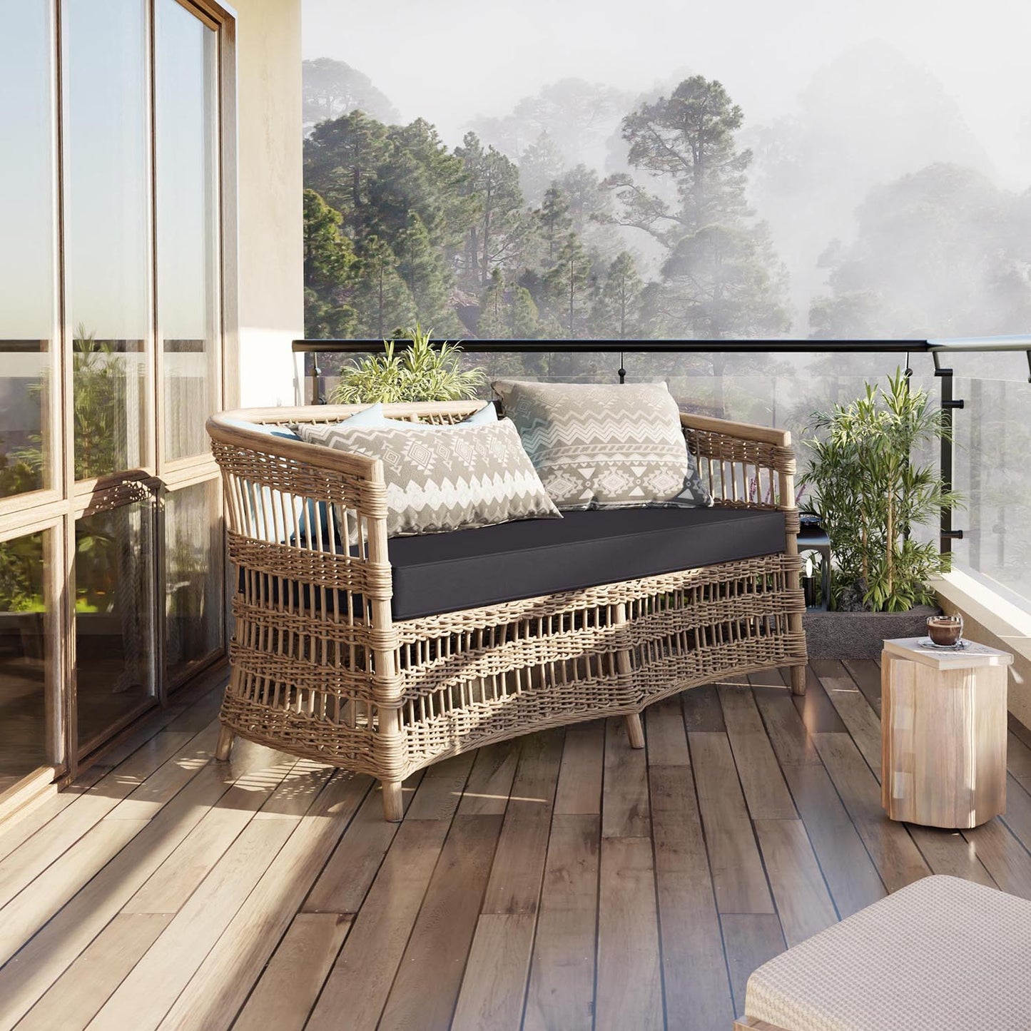 Outdoor Bench Cushion for Backyard Garden