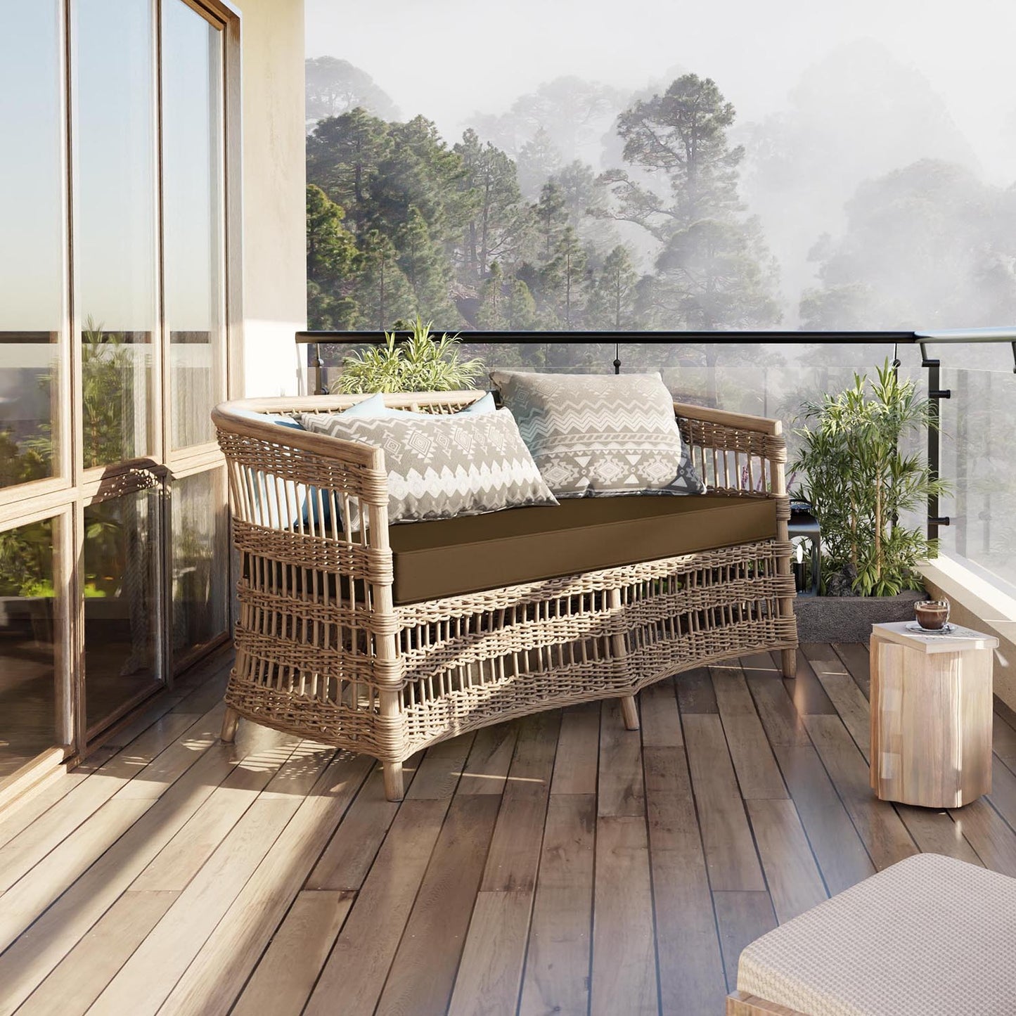 Outdoor Bench Cushion for Backyard Garden