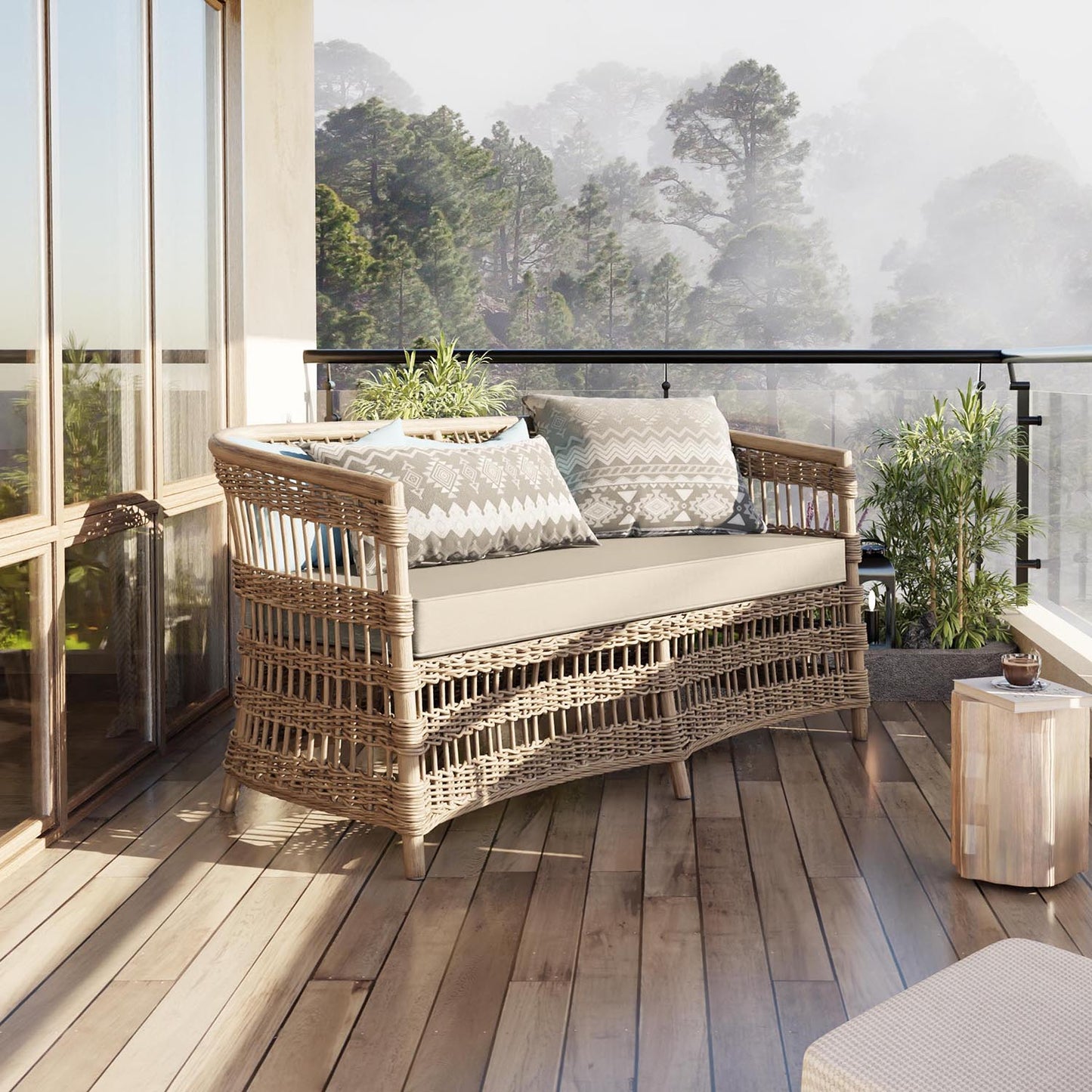 Outdoor Bench Cushion for Backyard Garden