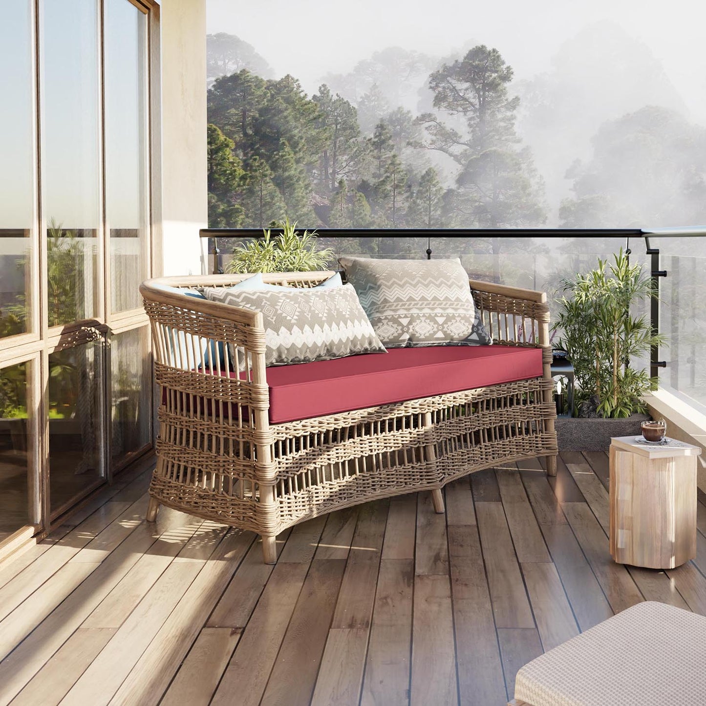 Outdoor Bench Cushion for Backyard Garden