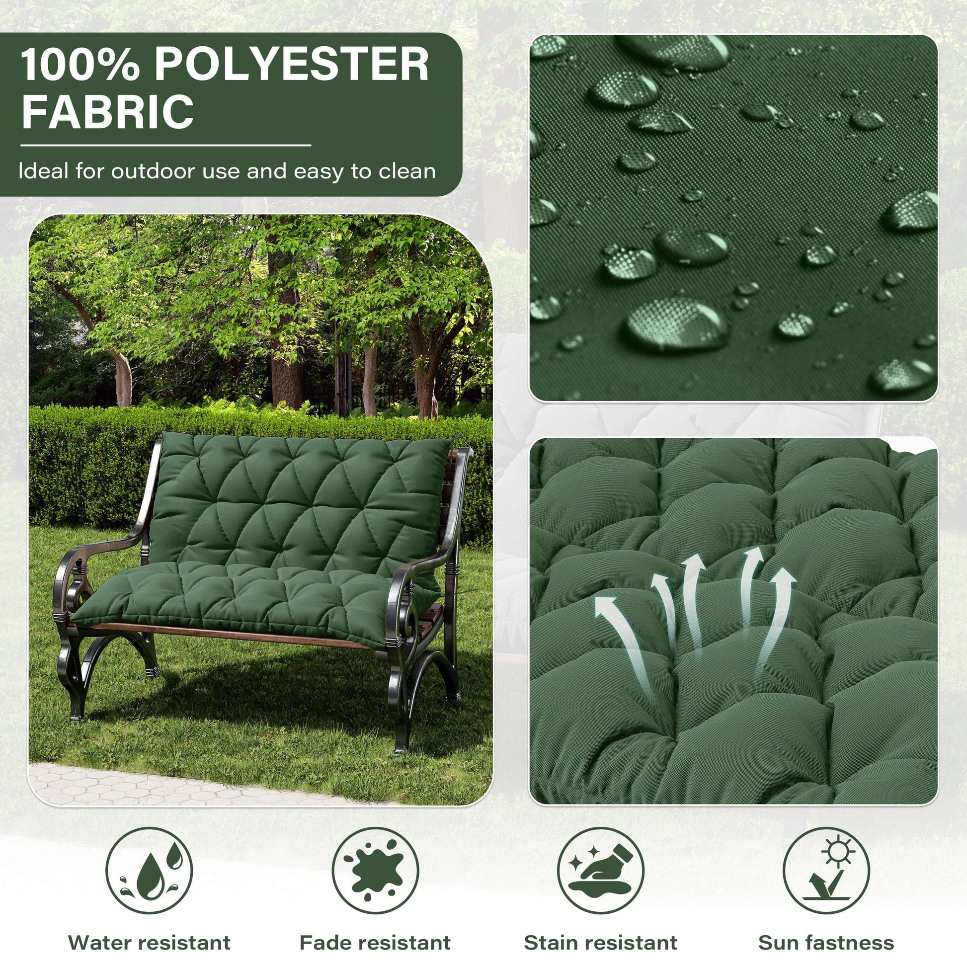 Porch Swing Cushion with Backrest Snubbull