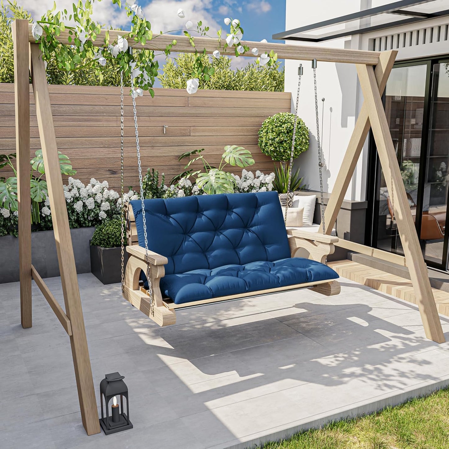 Porch Swing Cushion with Backrest