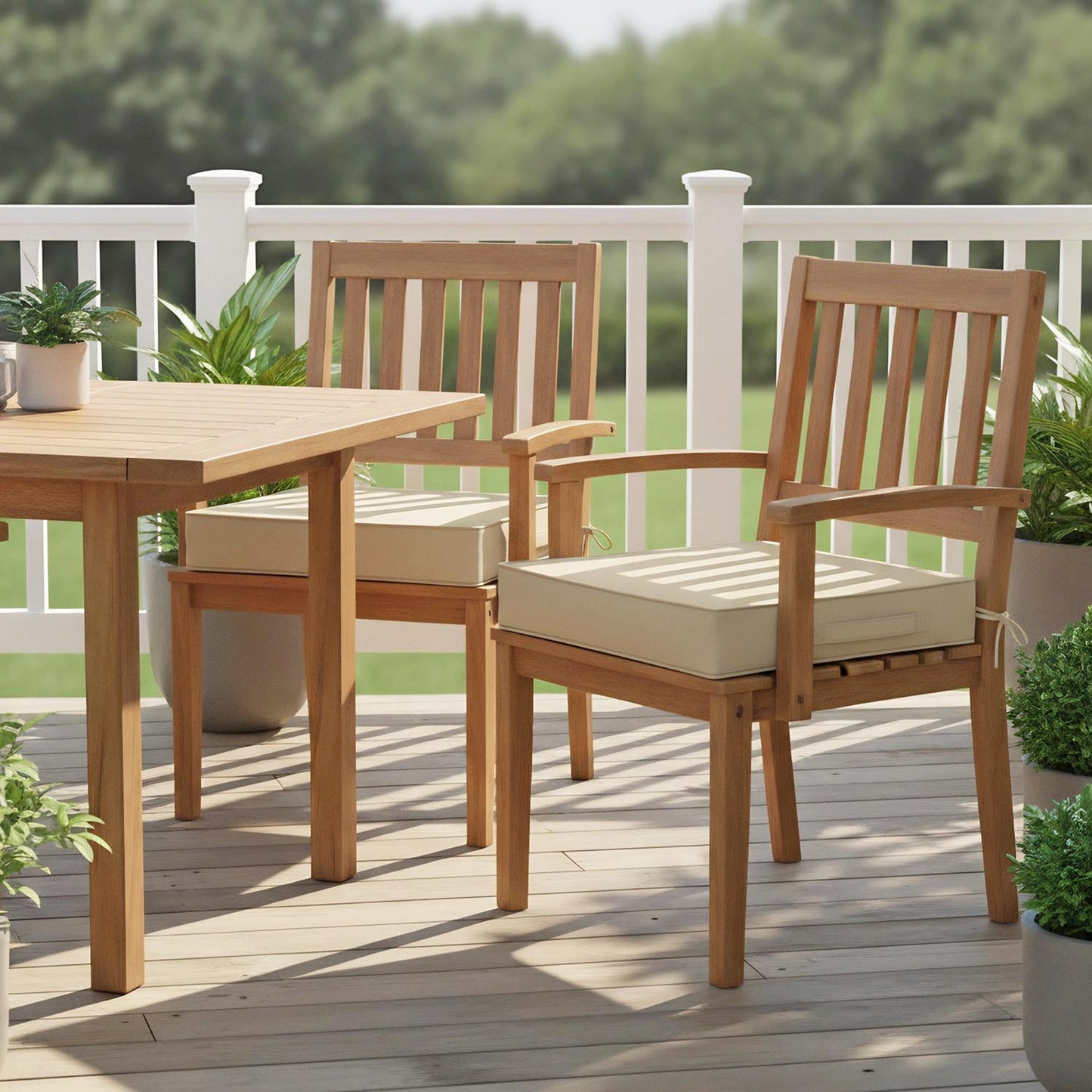 2PCS Outdoor Patio Seat Pads