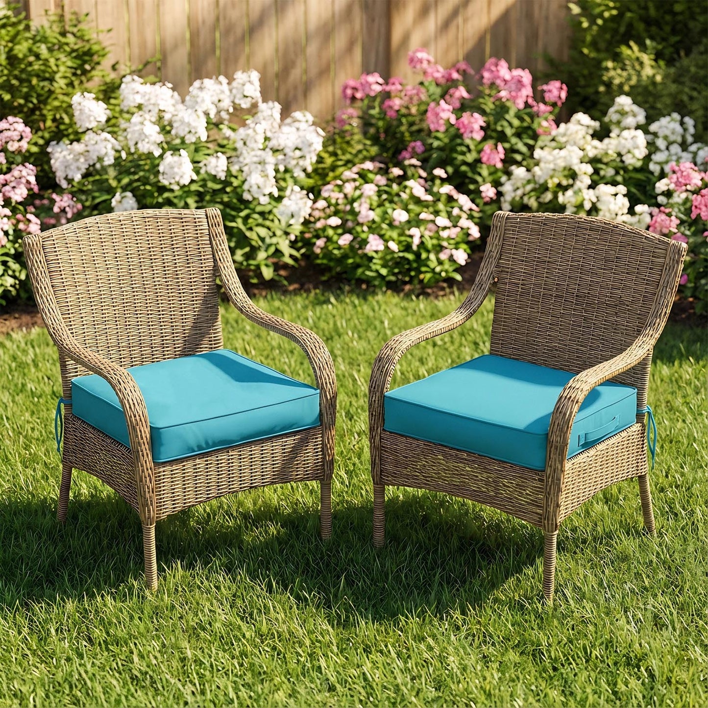 2PCS Outdoor Patio Seat Pads