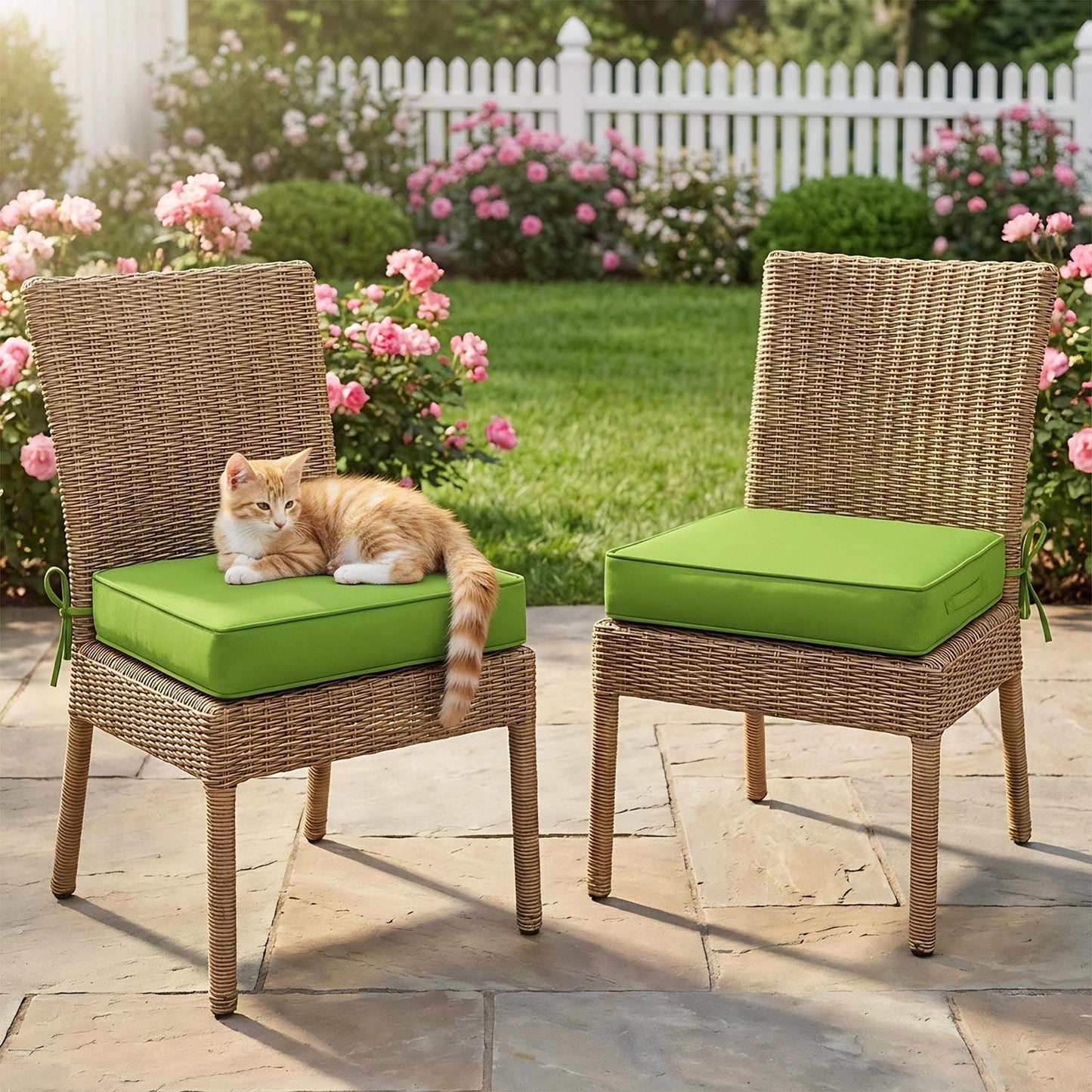 2PCS Outdoor Patio Seat Pads