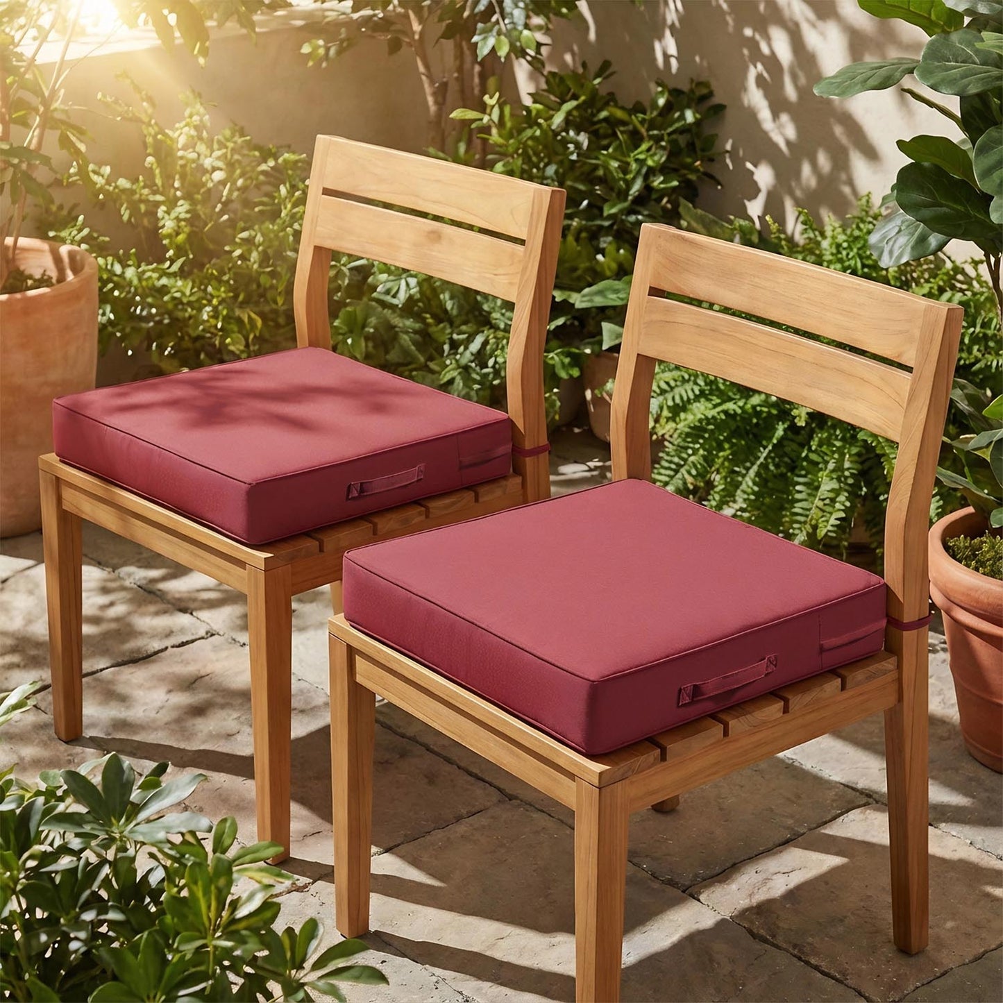 2PCS Outdoor Patio Seat Pads