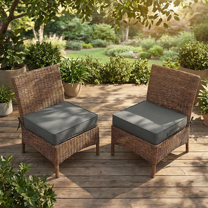 2PCS Outdoor Patio Seat Pads