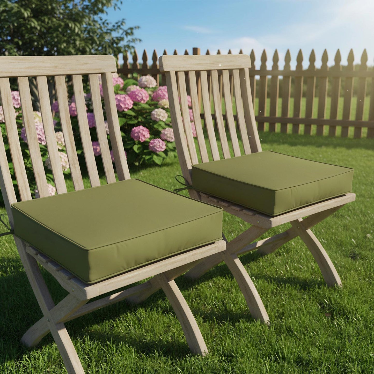 2PCS Outdoor Patio Seat Pads