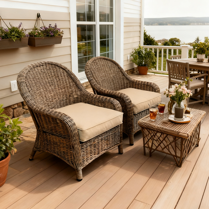 2PCS Outdoor Patio Seat Pads