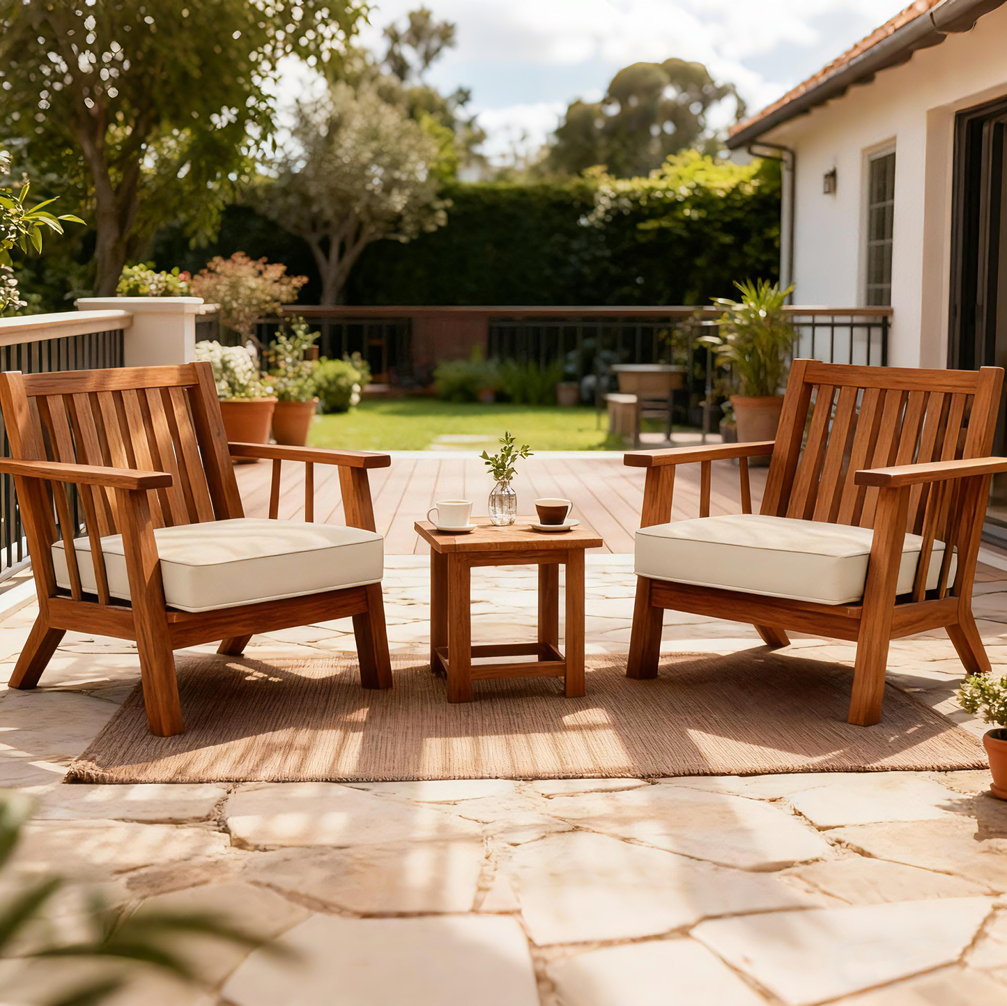 2PCS Outdoor Patio Seat Pads