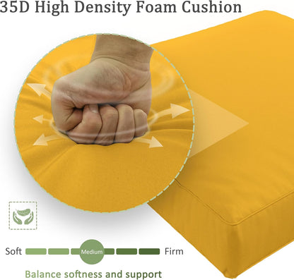 4" Patio Sectional Cushion Set (6-Seater, 14 Pieces)