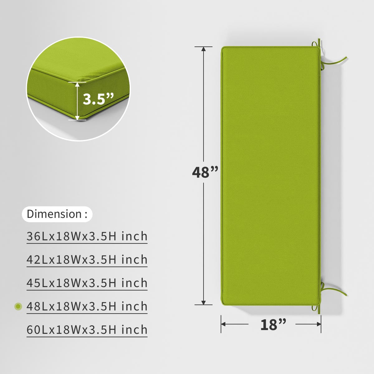 Outdoor Bench Cushion for Backyard Garden