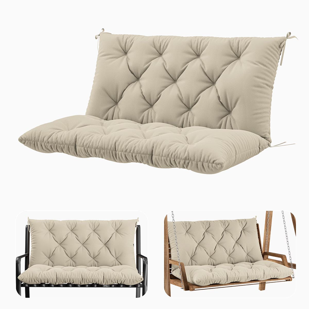 Porch Swing Cushion with Backrest